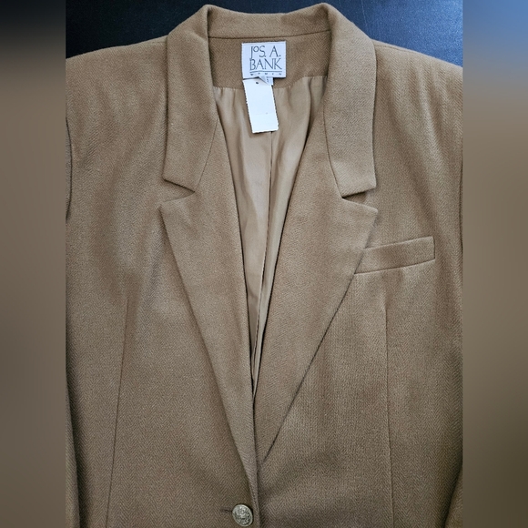 NWT - Merino & Lambs Wool Gold JoS. A. Bank Blazer - Size 16 Reg. - Picture 5 of 11